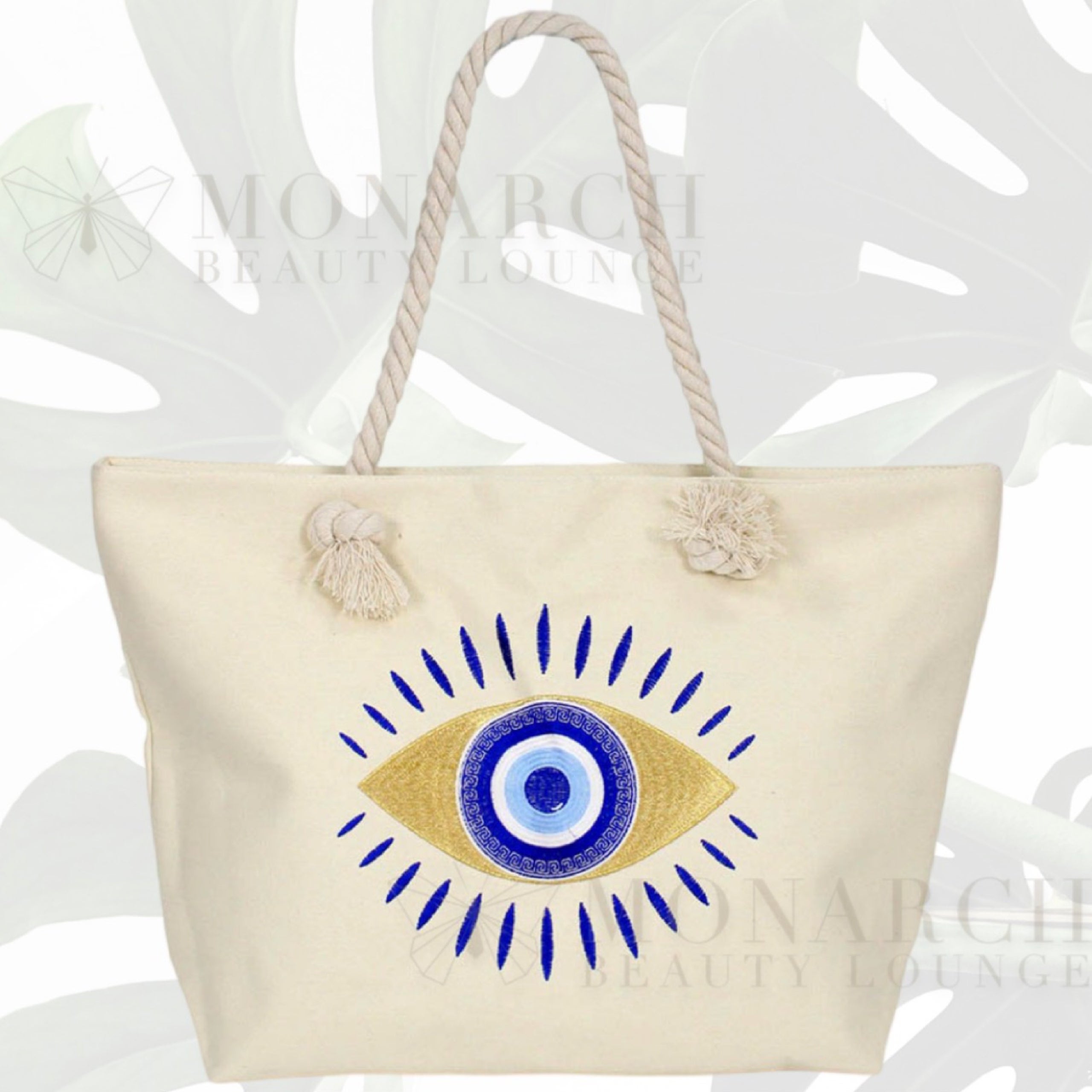 Embroidered Evil Eye Beach Bag Revive and Transform